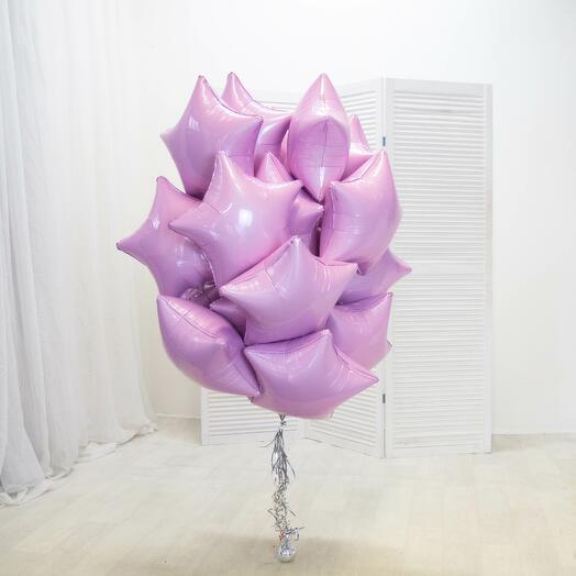Pink Star Foil Balloons Bouquet