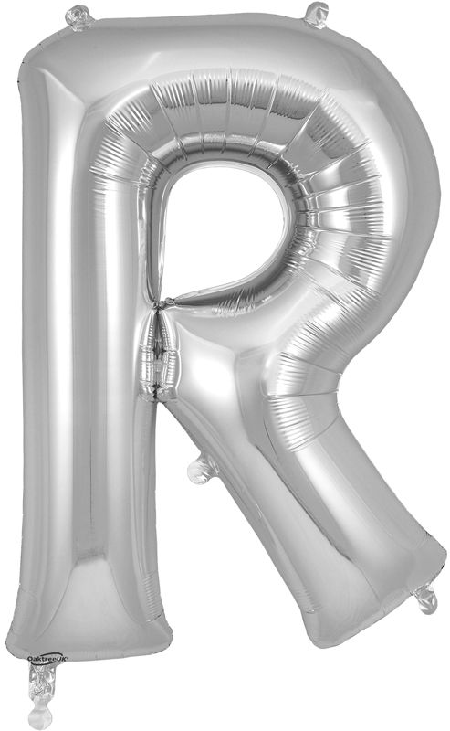Silver R Letter – Balloons Shop London Islington