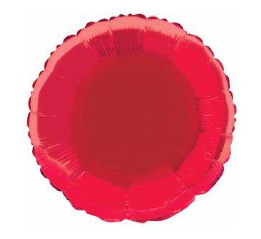Red circular foil balloon