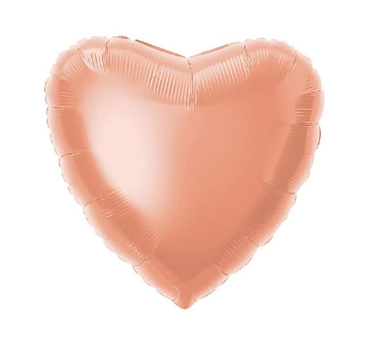 Heart-shaped balloon in a peach color 