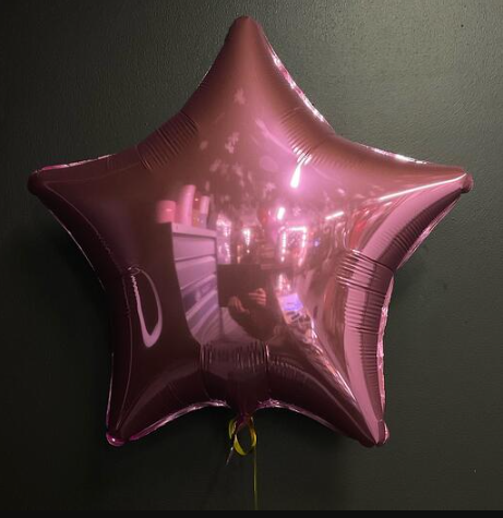 PINK STAR FOIL BALLOON