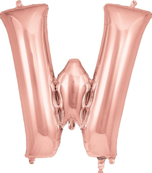 Rose Gold Letter W