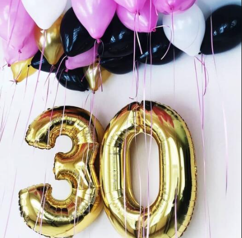 Number 30 Foil Balloon with