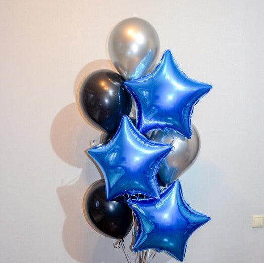 Latex Balloons bouqute with Star Shape Foil.