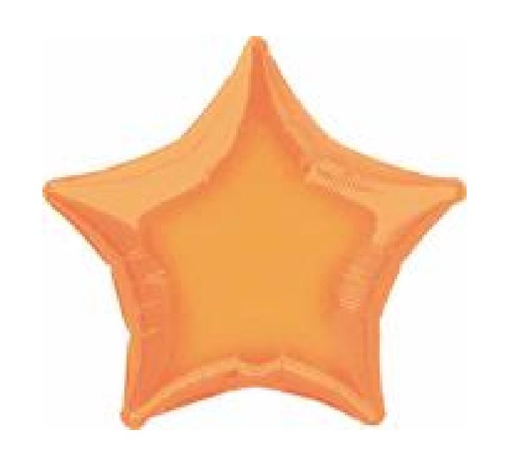 Orange star-shaped balloon 