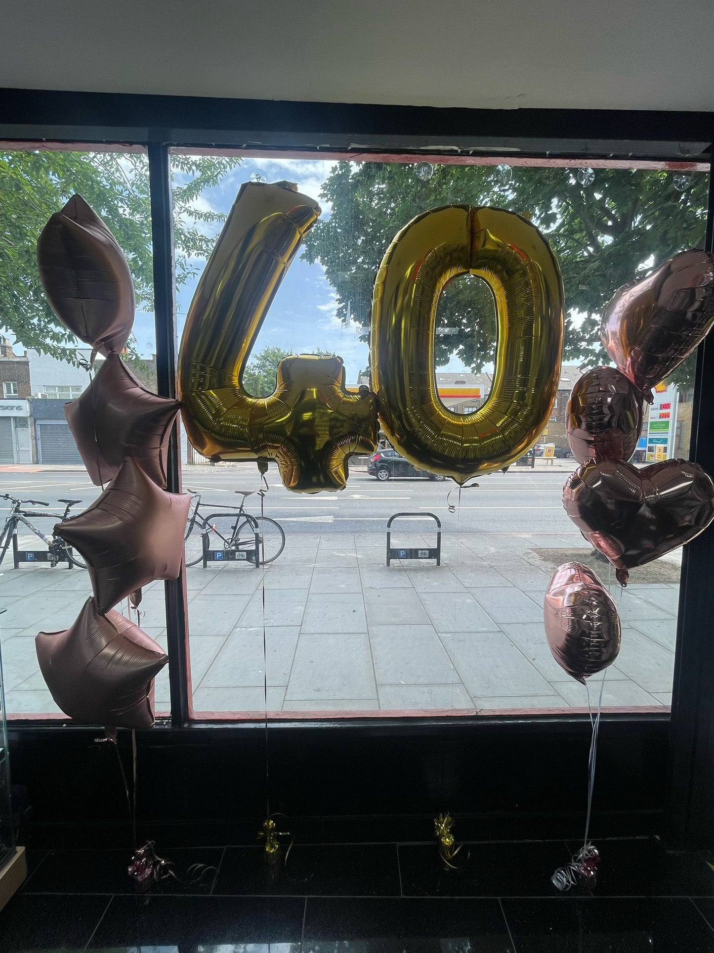 40 NUMBER FOIL  BALLOONS BOUQUET