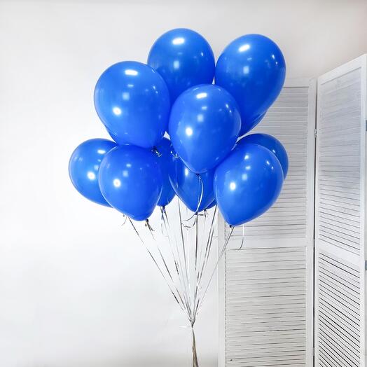 Bunch of blue balloons