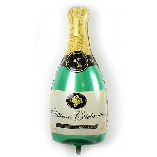 Balloon shaped like a champagne bottle 