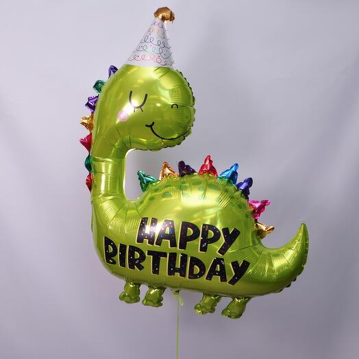 Dino Happy Birthday Foil Balloon.