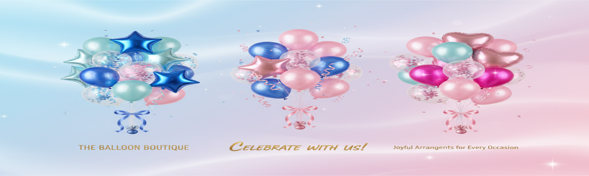 Local balloon shop in London – helium balloons for birthdays, parties, and events.