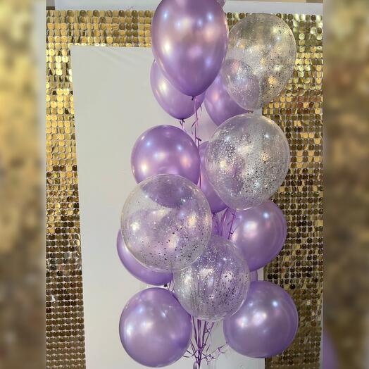Latex Balloons with Confetti Bouquet