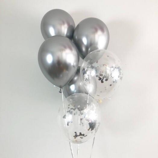 latex balloons confetti bouqute