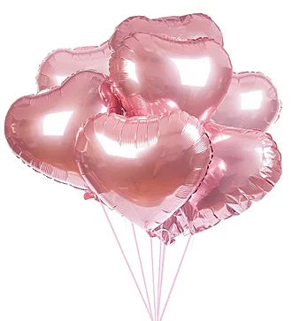 Bouquet of rose gold heart shaped balloons 
