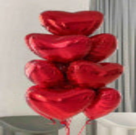 Valentine balloons shop London – heart-shaped helium balloon bouquet