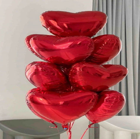 Valentine balloons shop London – heart-shaped helium balloon bouquet